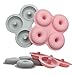 YUKAKI Silikon-Donutformen, Antihaft-Donut-Backform mit 4 Kavitäten, Donut-sichere BPA-freie Blechschale für DIY-Süßigkeiten-Keks-Bagels-Muffins-Kuchen, 2er-Pack (Limonengrün & Pink)