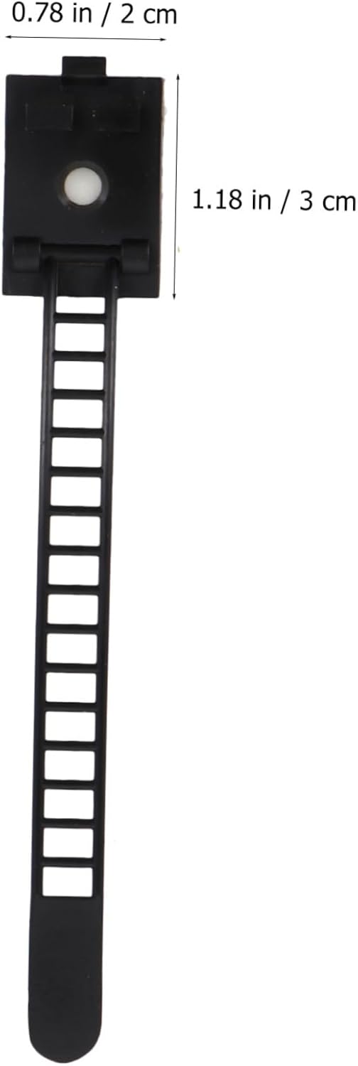 100pcs Self-adhesive Cable Straps Clip Cable Holder Wire Covers for Cords Hider