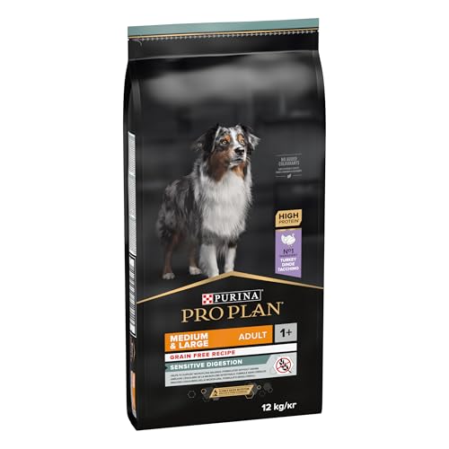 Purina Pro Plan – Pienso para perros adultos medianos y grandes Purina Pro Plan Sensitive Digestion grain free pavo 12 kg.