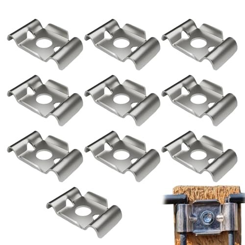 Attache de fixation perceuse et collier de serrage inox pour câble métallique x10