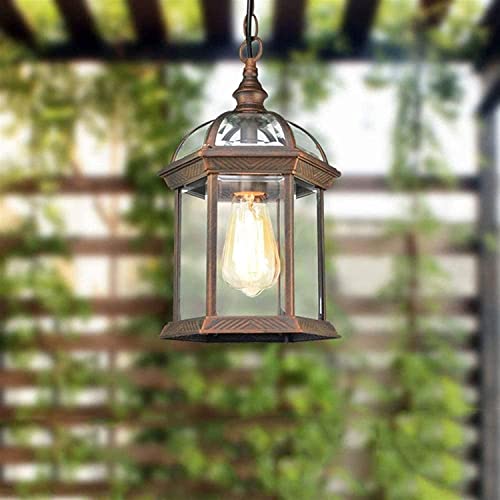 Lámpara colgante exterior LED E27 impermeable para patio y pasillo 5