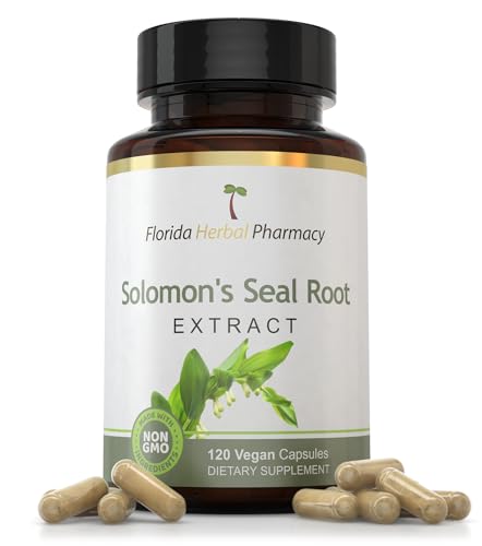 Florida Herbal Pharmacy, Solomon's Seal Extract Supplement Capsules 10:1 (120 Capsules) 500 mg per Capsule, 1000 mg Serving