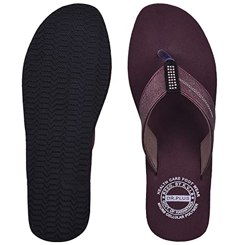 Image of DR PLUS Women's Healthcare, Diabetic and Orthopedic MCR /MCP Footwear /Sandals /Slipper /Chappal