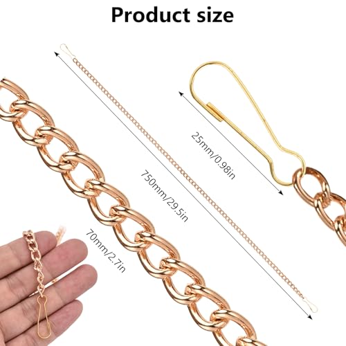 Image of SANGLE SOPFFY Stained Glass Window Hanging Chain, 4PC 30 Inch Gold Metal Picture Hanging Chain Sunshine Catcher Stained Glass Window Panels Chains