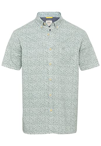 camel active Herren Kurzarmhemd aus Reiner Baumwolle Grün, Menswear-XL