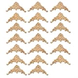 SMZhomeone Apliques de madera tallados con flores para muebles, armarios,...