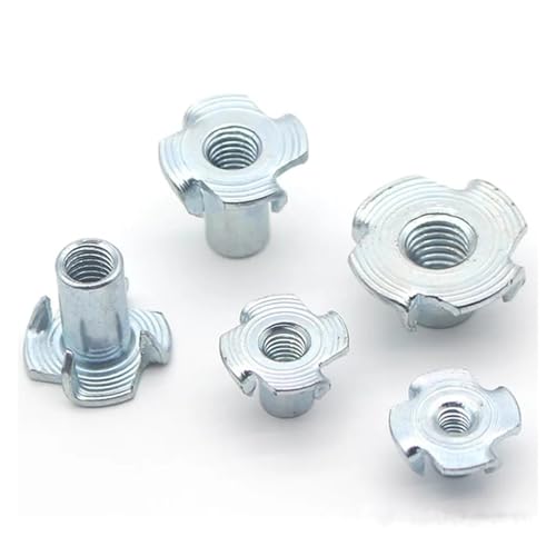 10 pezzi di dado quadrato a quattro griffe in acciaio ispessito M4 M5 M6 M8 M10M12 inserto a punta cieca per(M6x8mm)