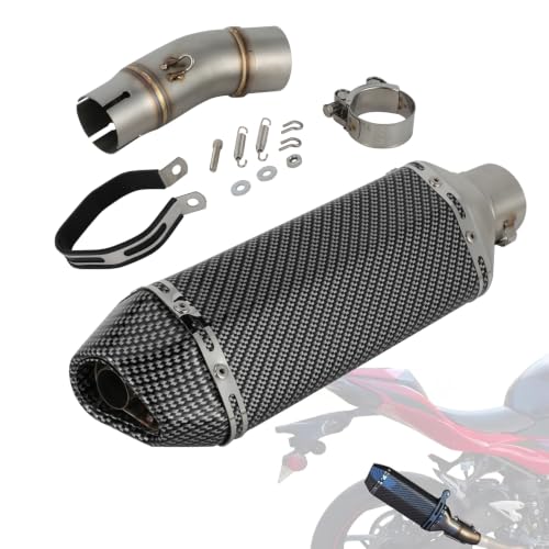 JFG RACING Motorcycle Slip On Exhaust with Muffler...