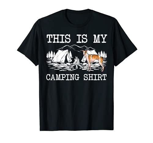 Campfire Whippet Dog This Is My Camping T-Shirt, Black