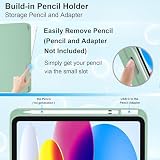 A-BEAUTY Etui Kompatybilne z iPad (A16) 11./10. Generacja (2025/2022) z Uchwytem na Długopis, Folią Ochronną, Cienkie na Tablet z Miękkim TPU, Automatycznie Budzi/Spać, Matcha Zielony