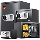 ✅ ROBUSTE STAHLKONSTRUKTION – Solider Metalltresor mit CE-Kennzeichnung – schützt Geld, Schmuck, Schlüssel und vertrauliche Dokumente zuverlässig vor unbefugtem Zugriff!