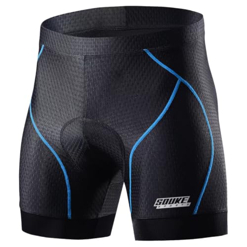 Souke Sports Men's Cycling Underwear Shorts 4D Padded Bike Bicycle MTB Liner Shorts with Anti-Slip...