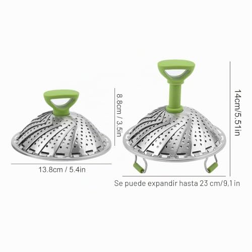 Miniatura 2 de Cesta De Vapor Rejilla De Vapor Plegable Multifunción Accesorio De Utensilios De Cocina De Vapor Retráctil De Acero Inoxidable Para Cocinar Al Vapor Verduras Bollos Mariscos Small