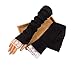 Suoirblss 2 Pairs Sunblock Arm Sleeves Fashion Lace UV Sun Protection Long Sleeve Fingerless Glove for Women's Ladies Driving Outdoor Sports (Black)