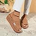 Platform Sandals for Women Wide Width Minimalist Peep Toe Slip On Summer Casual Shoes Womens Shoes