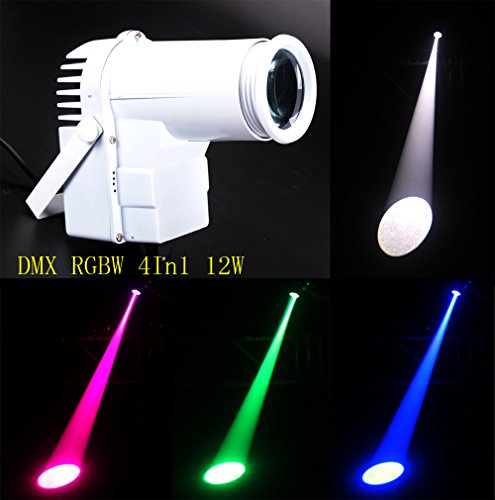 Led Pinspot,DMX 12w Full Color RGBW 4IN1 Led Spot Light, Use For Mirror