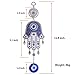 Evil Eye Fatima's Holy Hand Talisman Pendant Decoration, Handmade Turkish Ornament, Lucky Blue Evil Eye Hanging Ornament Amulet for Car, Home and Office for Protection and Blessing