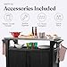 Keter Unity XL Portable Outdoor Table with Stainless Steel Top for Kitchen Prep and Outdoor Storage Cabinet for Grilling Accessories, Dark Grey