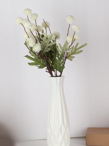 Crisantemo artificial blanco LGEGE para evitar flores marchitas en ramos de mesa 4