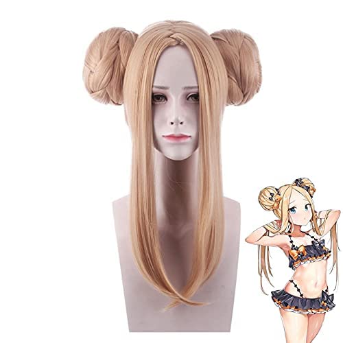 Photo de FGO Perruque de cosplay Fate Grand Order Abigail Williams 40 cm Cheveux synthétiques mignons pour fête d'Halloween