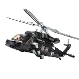 DAHONPA UH-60 Helicopter Black Hawk Medium Utility Military Army Airplane Building Bricks Set with F