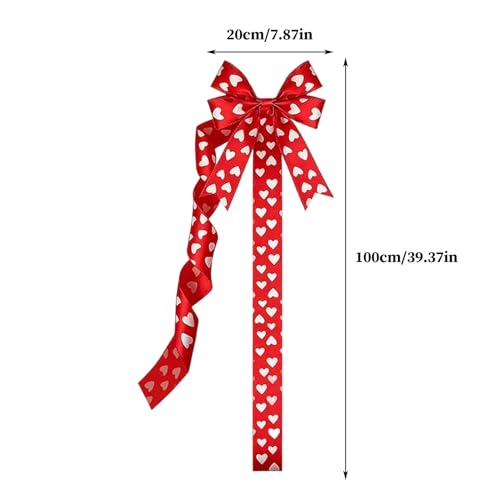 Lazos de cinta de tela suave para decorar la cocina y ventanas en San Valentín, juego de 6 piezas 6