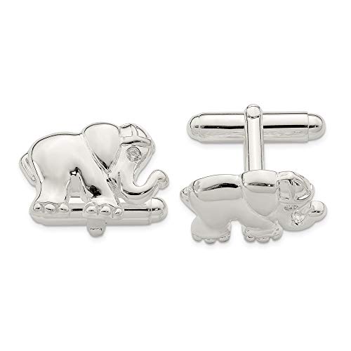 19.3Mm 925 Sterling Silver Cz Cubic Zirconia Simulated Diamond Elephant Cuff Links Jewelry Gifts For Men #TOP22