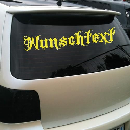Aufkleber selbst gestalten mit Vorschau - Wunschaufkleber Buchstaben Autoaufkleber - Aufkleber Text Sticker fürs Auto und Motorrad einzeilig nach Wunsch