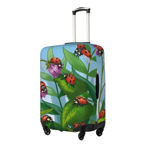 Ladybug Print Suitcase Cover Luggage Protector Washable Elastic Fashionable Travel Gear Cover2