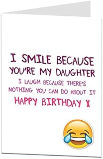 Funny Happy Birthday Card For Daughter Perfect For 21st 30th 40th 50th 60th