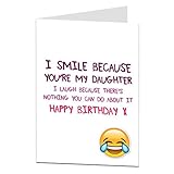 LimaLima Funny Daughter Birthday Cards Perfect For 18th 21st 30th 40th 50th Cool Quirky Design Blank Inside To Add Your Own Personal Greetings