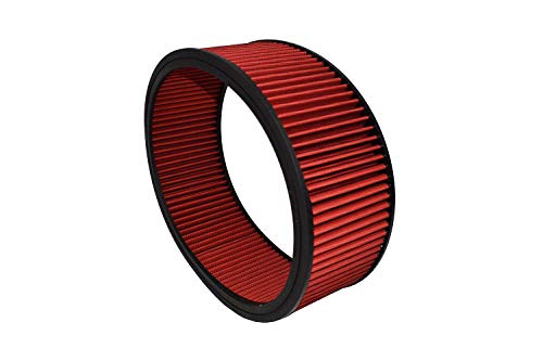 A-Team Performance - Air Filter Element Air Cleaner High Flow Replacement Washable And Reusable Round Cotton Fiber - Compatible With Buick Chevrolet Gmc Ford Mopar Oldsmobile Pontiac (14X5) #TOP4