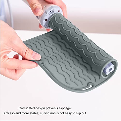Tyenaza Heat Resistant Straightener Pad 4Pcs Silicone Heat Resistant Mat Heat Mat for Home and Hair Salon Use miniatura 6