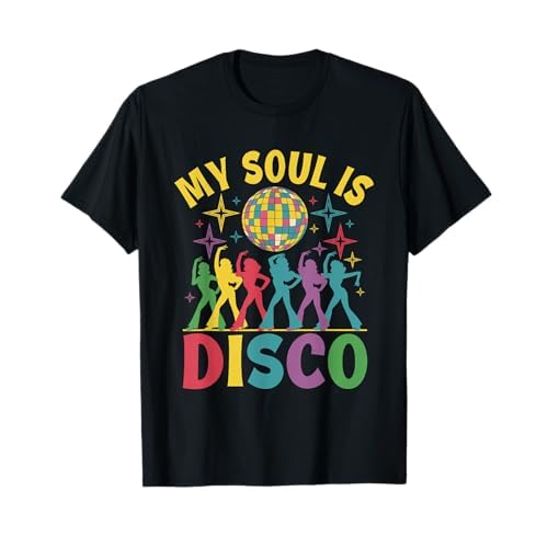 My Soul Is Disco ヴィンテージ 70年代 ダンシング レトロ ダンスミュージック Tシャツ