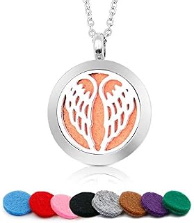 SOMORA Aromatherapy Essential Oil Diffuser Necklace Locket Pendant Stainless Steel Perfume Necklace