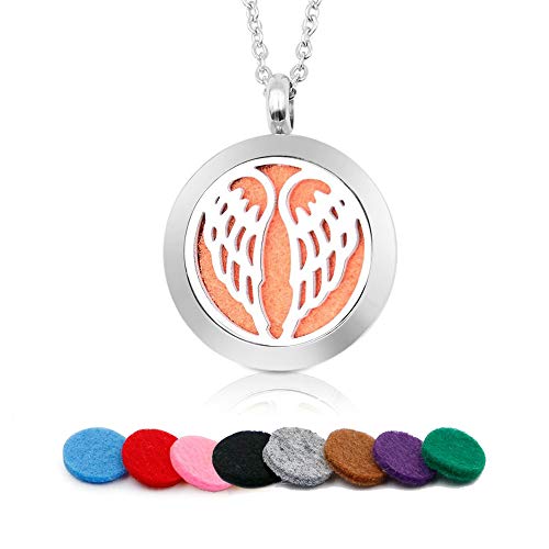 SOMORA Aromatherapy Essential Oil Diffuser Necklace Locket Pendant Stainless Steel Perfume Necklace
