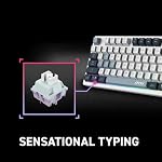 MSI Forge GK600 TKL W Sky US 2.4GHz Wireless (MS-8ZA9 and WD02), Bluetooth RGB Lighting Gaming Keyboard with 1.06-inch Display, 4000mAh