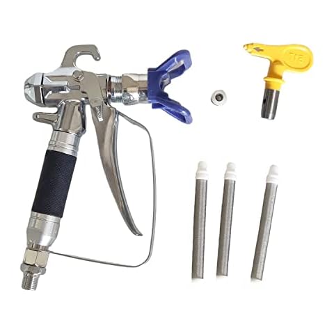 TUHUT Airless Paint Spray Gun High Pressure 3600 PSI High Pressure Spray Gun for Paint Sprayer with 2 x Airless Paint Spray Gun Filter Cover