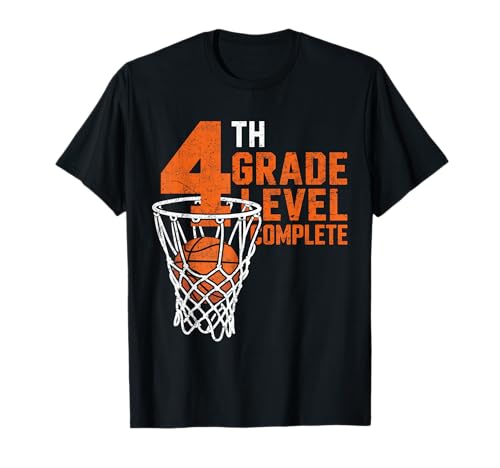 4th Grade Level Complete Basketball Last Day of School Boys T-Shirt