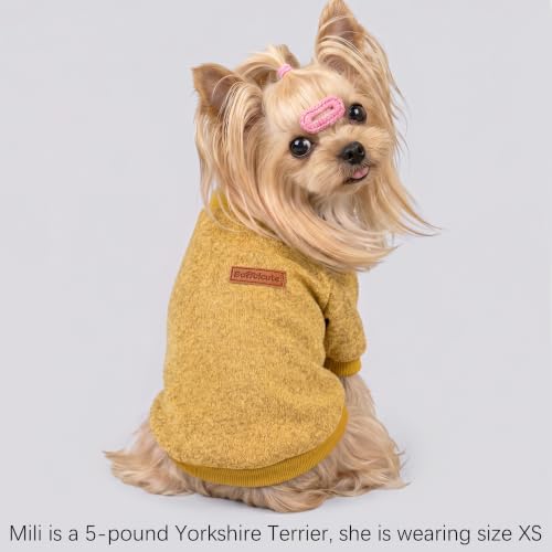 Image of 3 Pack Dog Sweaters for Small Dogs Girl Boy Winter Fleece Clothes Warm Soft Dog Sweatshirt Outfit for Dogs Cats Pet Apparel