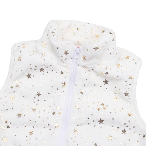 Image of JESKIDS Girls' Boys Sherpa Fleece Vest Outwear Lightweight Solid Color Cute Jacket with Pockets 2-11 Years