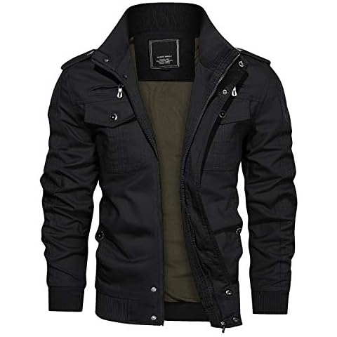 KEFITEVD Men's Winter Tactical Pilot Jacket Cover