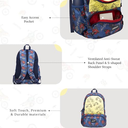 Image of F Gear Colour Buddy 12L Kids Backpack, Kids Can Colour On The Bag, 1 Compartment & 2 Pockets; Lightweight, Durable & Fun Backpack for School & Travel | Comfortable & Stylish Bag