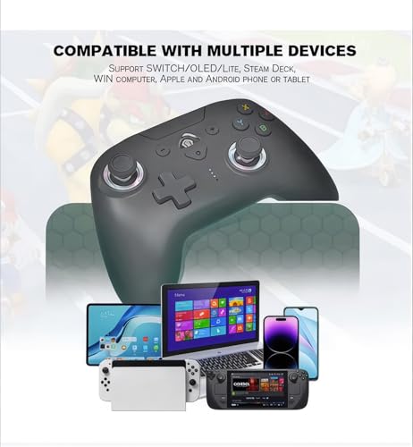 Manette sans fil Nintendo Switch OLED manette PC Bluetooth manette Switch Lite noire Turbo