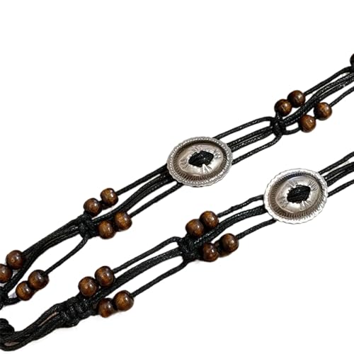 Beads Decors Western Waist Belt Women Weaving Waist Rope Ethnic Braided Belt Thin Waistband Colorful Waist Chain3