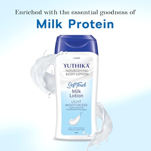 Image of Yuthika Soft Touch Milk Body Lotion for Women & Men, (24pc of 20ml Each) Hydrating, Fast Absorbing, Non-Greasy Lotion for Soft, Smooth Skin, All Skin Types