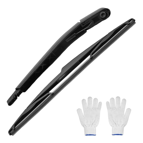 Image of Hoypeyfiy Rear Wiper Blade and Arm Set, Replacement for Vauxhall Zafira B MK2 MPV 2005-2015, Black Wiper Assembly Replaces 6272521 13145549