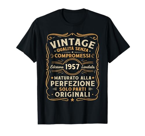 69° Compleanno Regalo Vintage 1957 69 Uomo Anni Divertente Maglietta