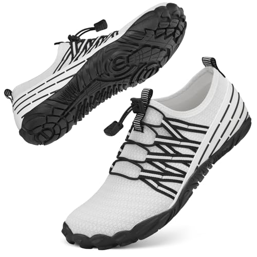 Image of ATHMILE Water Shoes for Men Women Quick Dry Aqua Shoes with Toe Protection | Non Slip Adult Barefoot Hiking Shoes for Beach Swim River Pool Kayaking Camping Boat Workout Cruise Vacation Outdoor