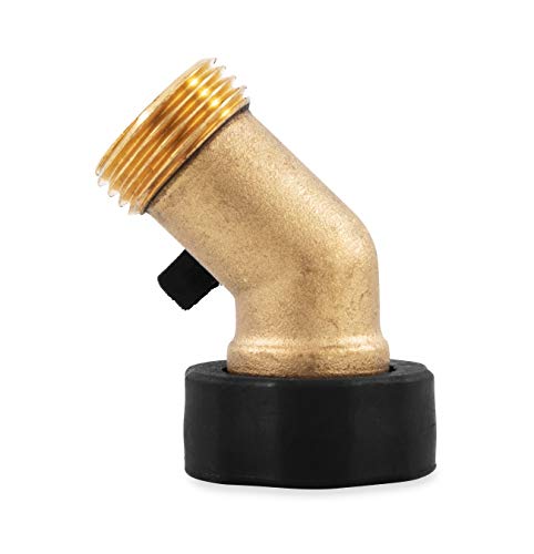 Camco Solid Brass 45 Degree Drinking Water Valve With Garden Hose Connections (20173) #TOP3